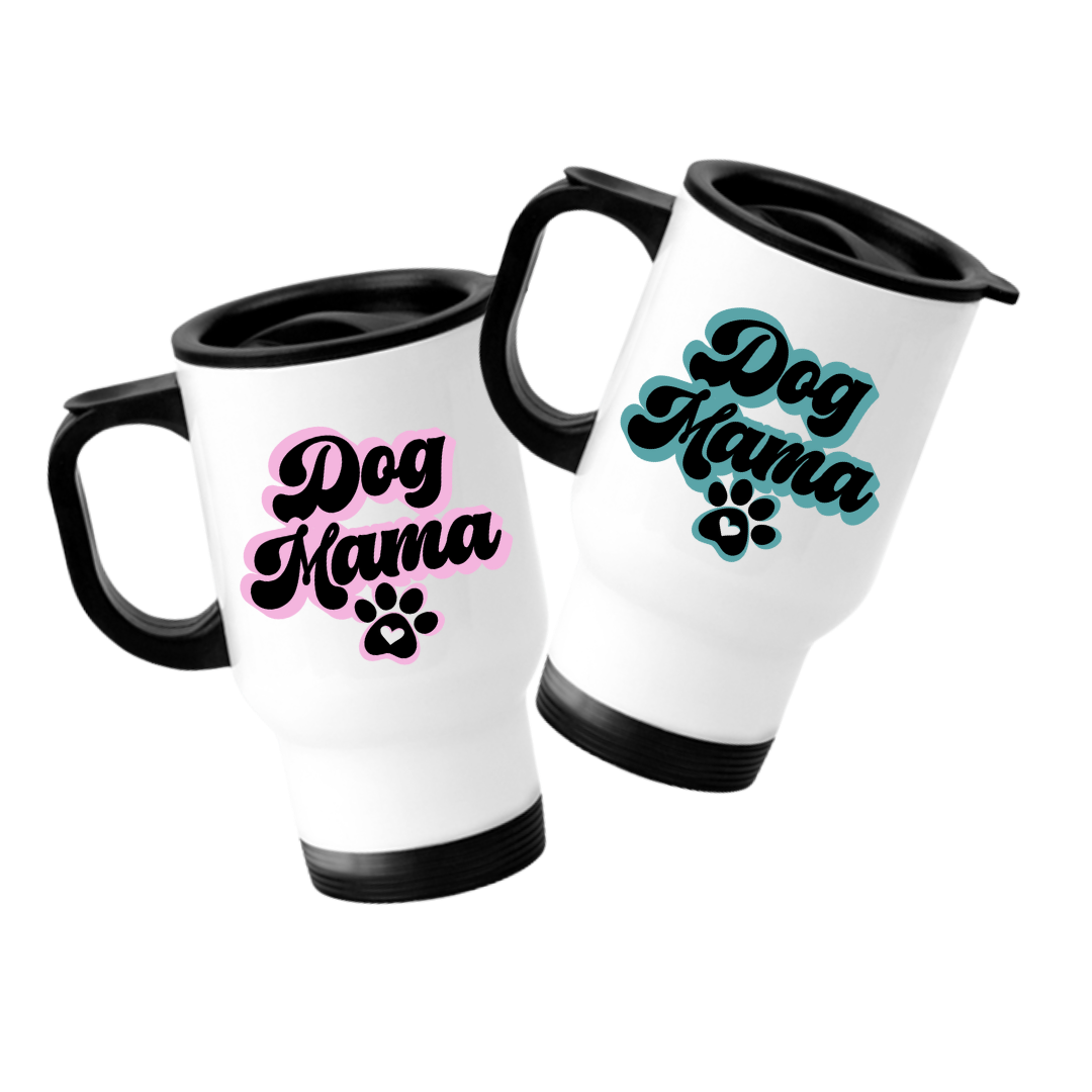 Retro Dog Mama Travel Mug