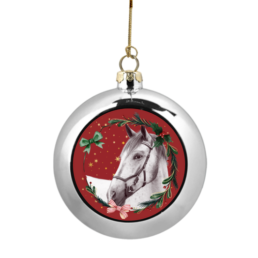 Personalised Christmas Horse Bauble