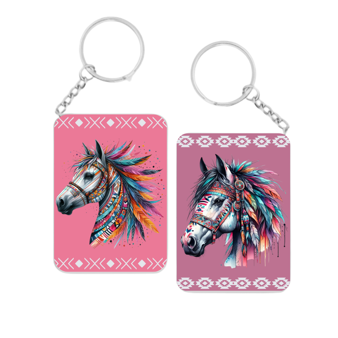 Native American Horse Keyrings
