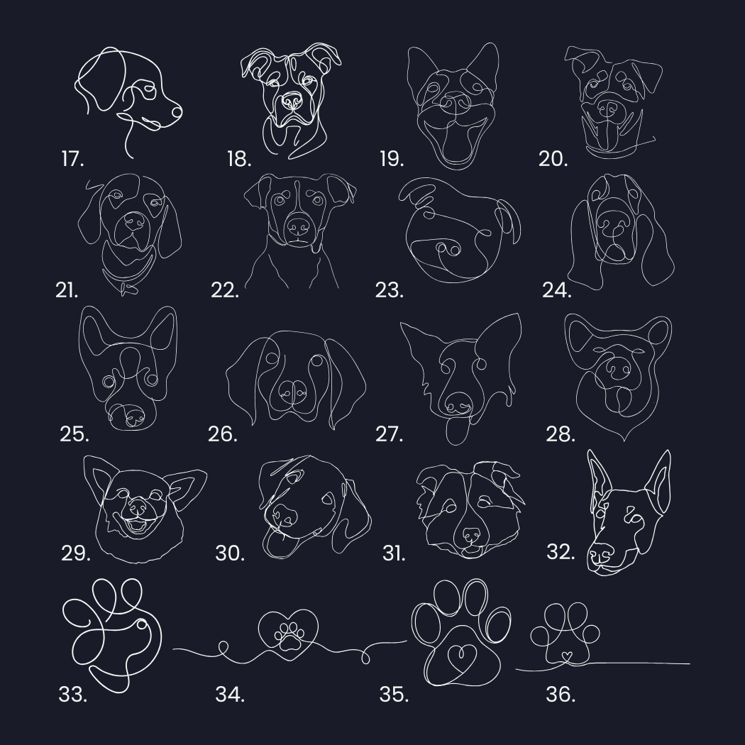 Personalised Star Map (Dog) With Constellations