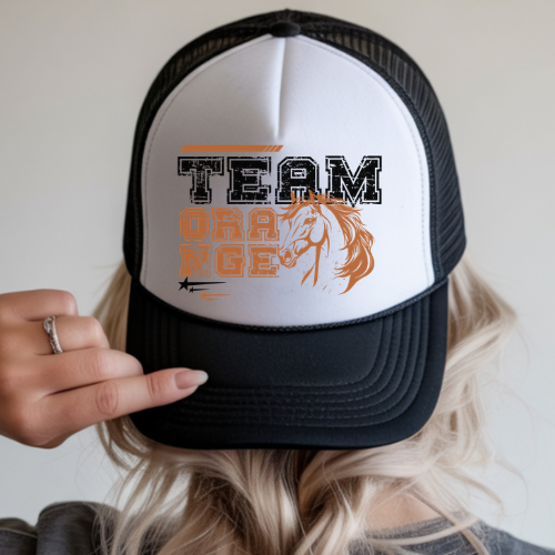 Team Orange Two Tone Trucker Cap