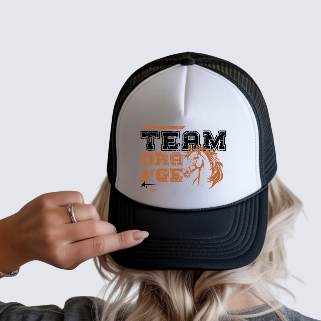 Team Orange Two Tone Trucker Cap