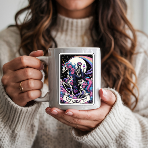 Audacity Unicorn Tarot Style Ceramic Mug