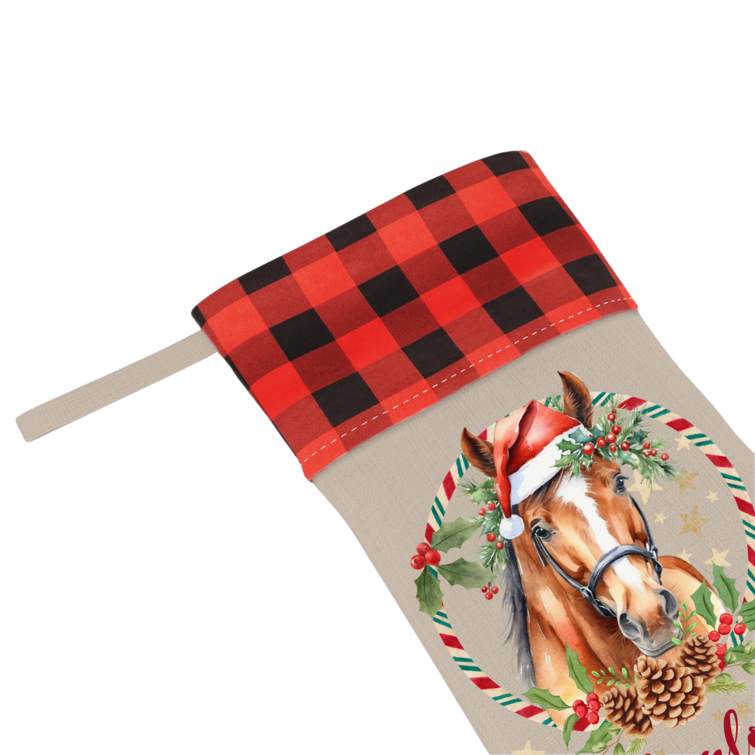 Watercolour Horse Personalised Christmas Stocking
