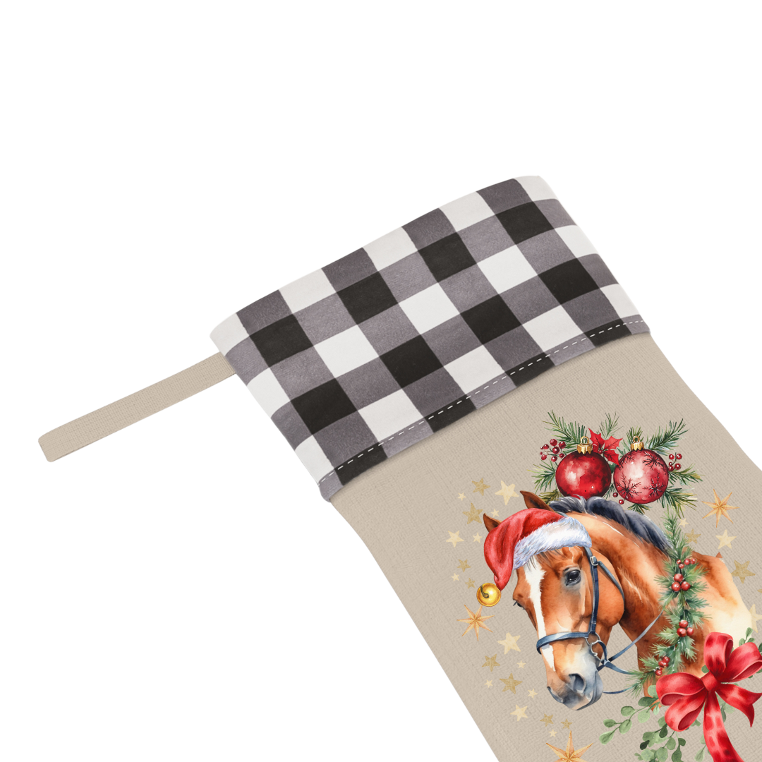 Watercolour Horse Personalised Christmas Stocking