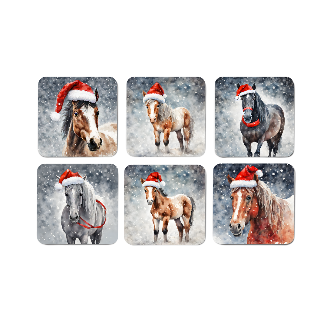 Christmas Horse Coasters