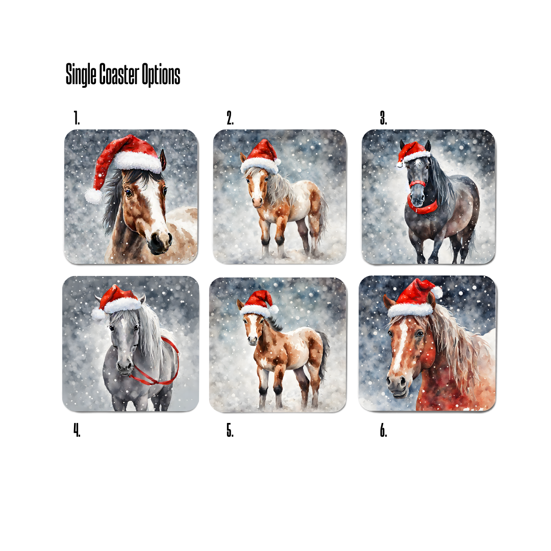 Christmas Horse Coasters